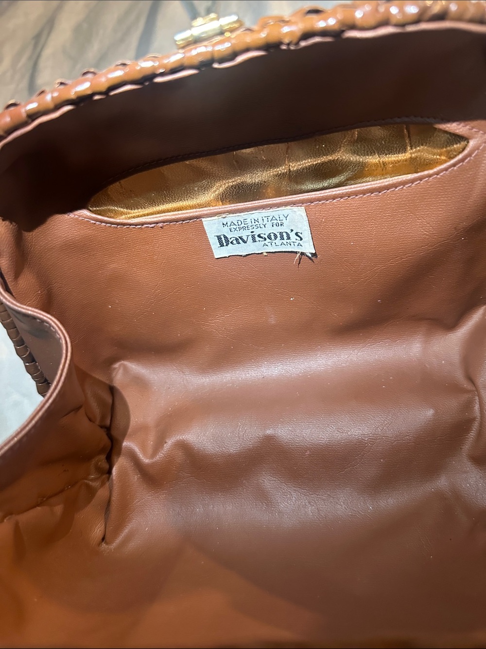 Woven Brown Top-Handle Satchel for Women - Picture 4 of 5